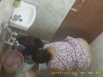 Next Door Desi MILF Aunty Rina In Bathroom Naked